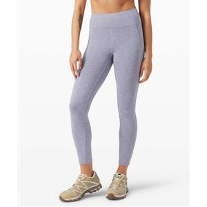 Lululemon Heathered Peri Purple Invigorate Legging